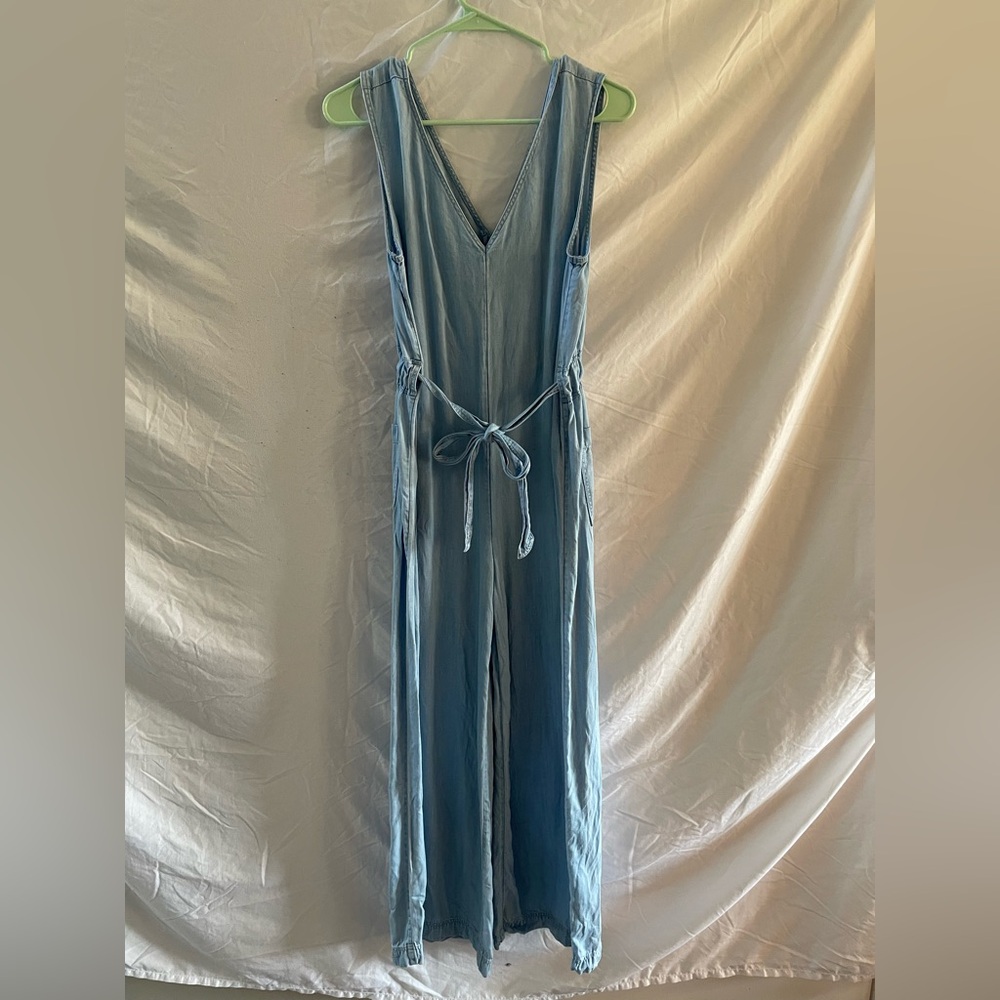Lou & Grey Denim Sleeveless V-Neck Jumpsuit